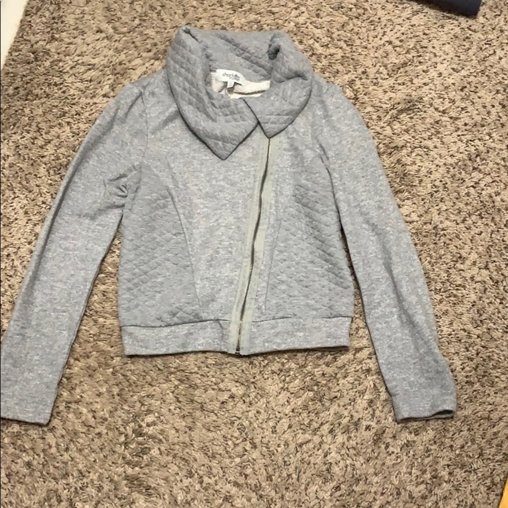 Cute gray zip up
